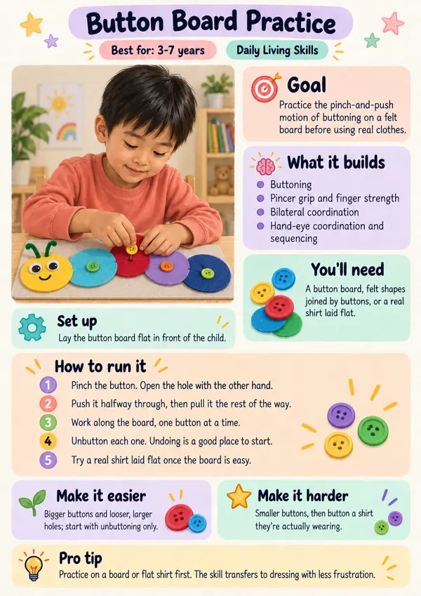 Activity sheet: Button Board Practice