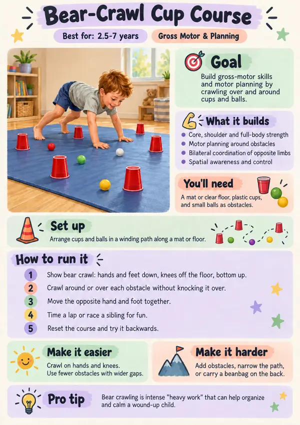 Activity sheet: Bear-Crawl Cup Course
