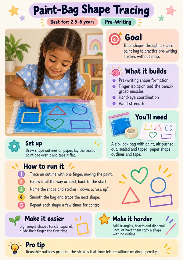 Activity sheet: Paint-Bag Shape Tracing