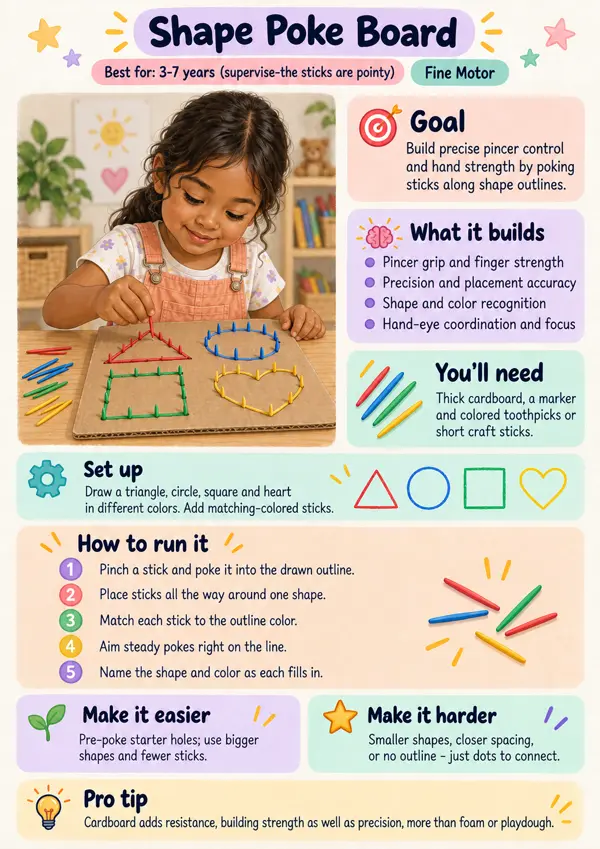 Activity sheet: Shape Poke Board